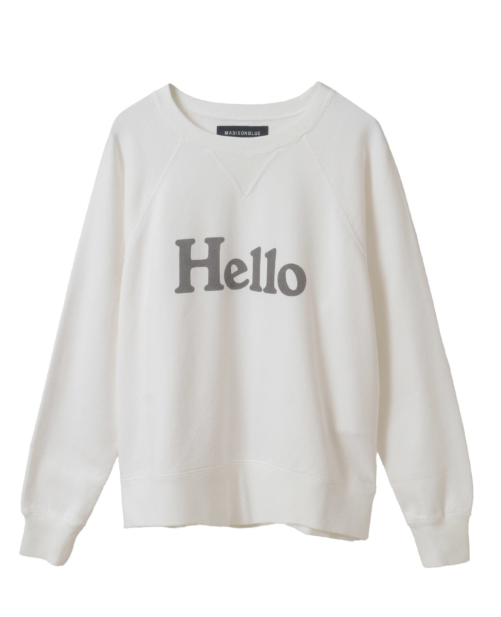 トップス MADISONBLUE HELLO SWEAT MADISONBLUE/マディソンブルー】HELLO SWEAT L/S URAKE DYDED
