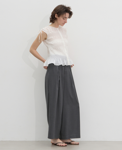 シャーリングブラウス 詳細画像 ホワイト 5