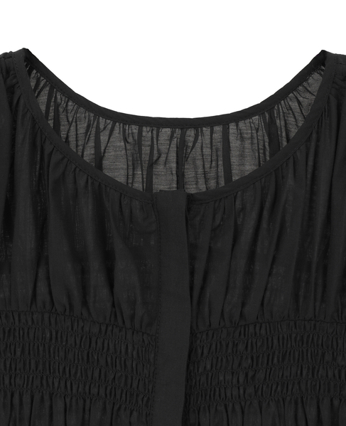 シャーリングブラウス 詳細画像 ブラック 3