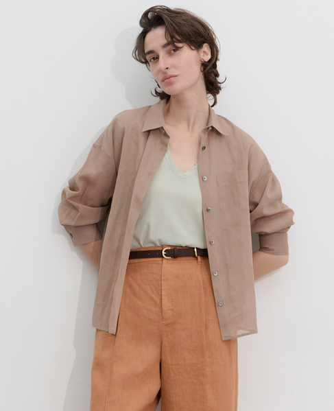 アキハボイル2WAYシャツ 詳細画像 モカ 1