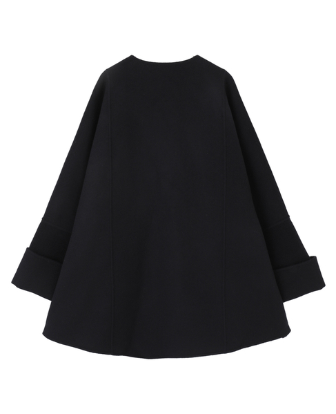 ウールリバーノーカラーコート 詳細画像 ネイビー 2