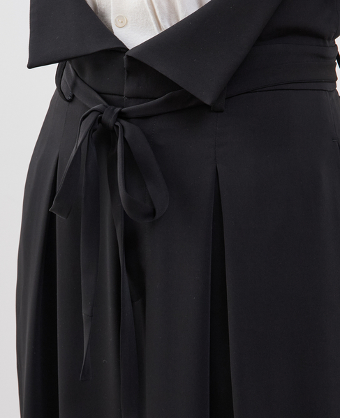 ウエスト折り返しワイドパンツ 詳細画像 ブラック 11