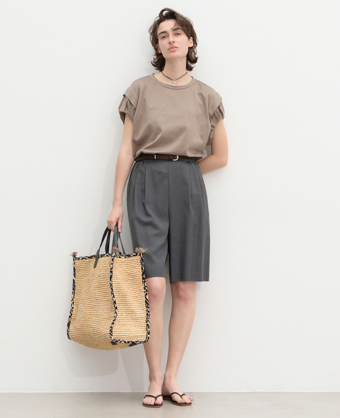 タックゴムショートパンツ 詳細画像 チャコールグレー 6