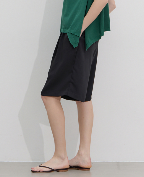 タックゴムショートパンツ 詳細画像 ブラック 2