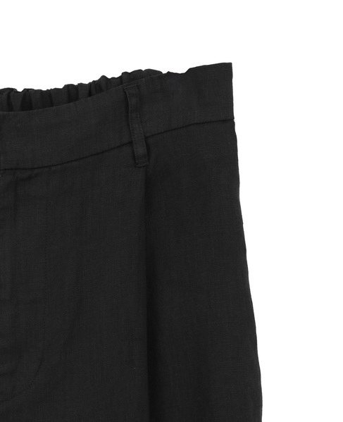 リネン製品染めワイドパンツ 詳細画像 ブラック 6