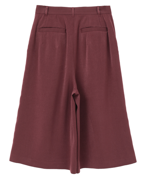 【l&rsquo;heritage martinique/レリタージュ マルティニーク】ピーチサテンキュロットパンツ（セットアップ可） 詳細画像 バーガンディ 2