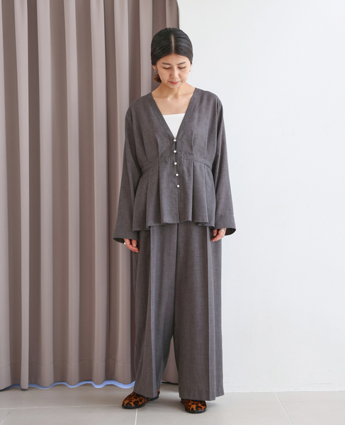 タックバックゴムパンツ 詳細画像 杢グレー 4