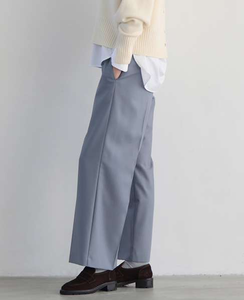 バックゴムストレートパンツ 詳細画像 ブルー 2