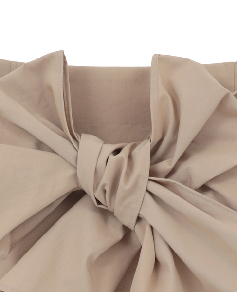 ウエストリボンフレアスカート 詳細画像 ベージュ 3