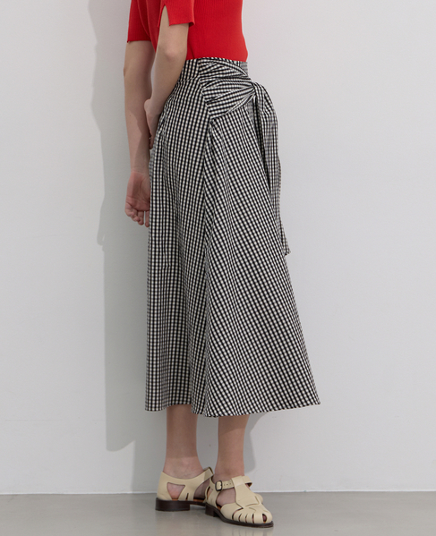 ウエストリボンフレアスカート 詳細画像 ギンガム 3