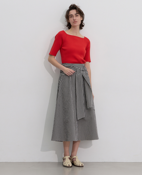 ウエストリボンフレアスカート 詳細画像 ギンガム 5