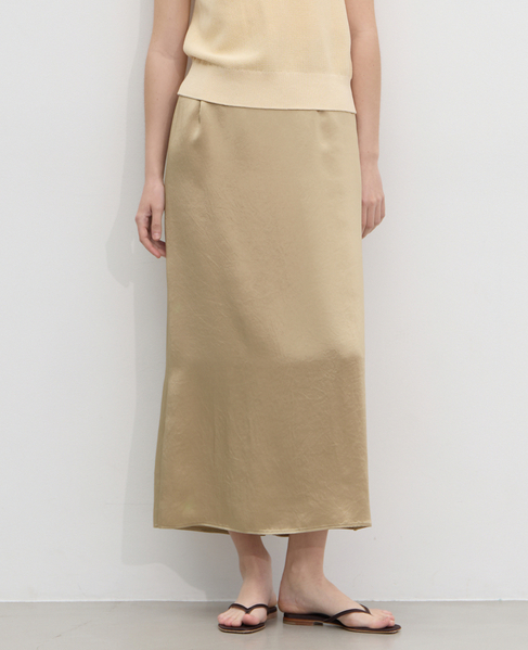 ヴィンテージライクサテンロングスカート 詳細画像 ベージュ 2