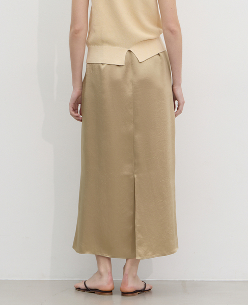 ヴィンテージライクサテンロングスカート 詳細画像 ベージュ 4
