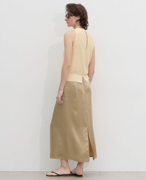 ヴィンテージライクサテンロングスカート 詳細画像 ベージュ 6