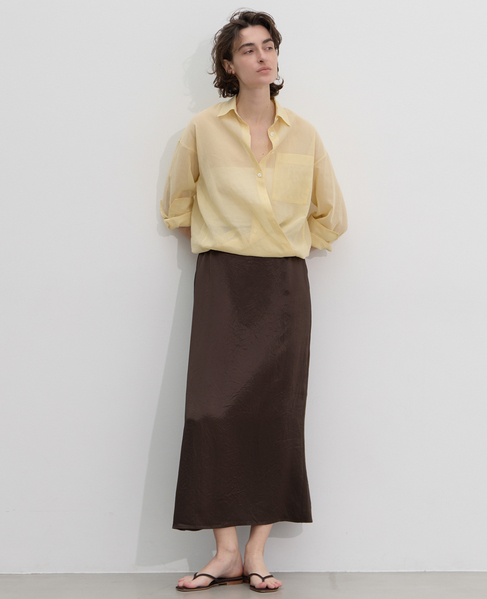 ヴィンテージライクサテンロングスカート 詳細画像 ダークブラウン 3