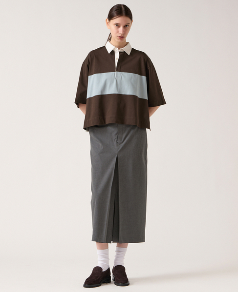 フロントスリットペンシルスカート 詳細画像 チャコール 5