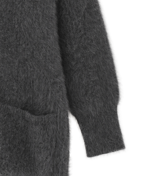 【l’heritage martinique/レリタージュ マルティニーク】FOXカシミヤロングカーディガン 詳細画像 チャコール 4