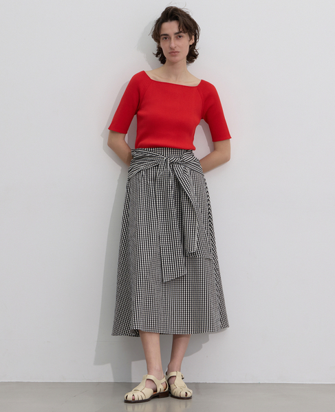 ワイドスクエアネックプルオーバー 詳細画像 レッド 5