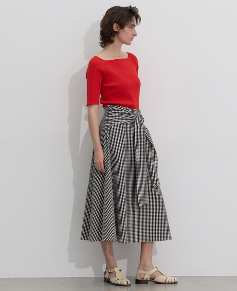 ワイドスクエアネックプルオーバー 詳細画像 レッド 7