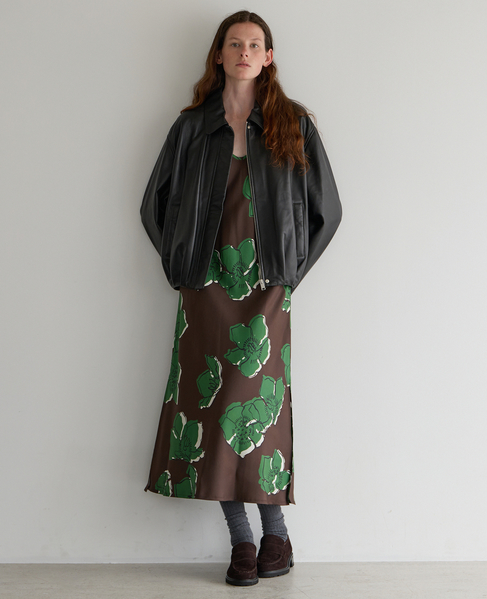 【BANANATIME / バナナタイム】BIAS SLIPDRESS WINTER ROSE CHOCOLATE 詳細画像 ブラウン 4