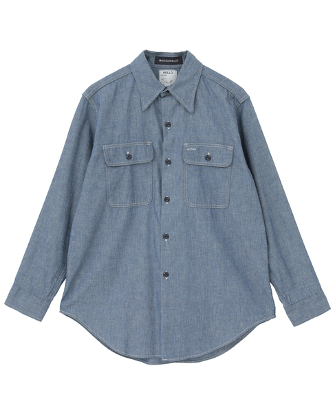 【MADISONBLUE/マディソンブルー】 HAMPTON SHIRT CHAMBRAY(OW) 詳細画像 インディゴ 1