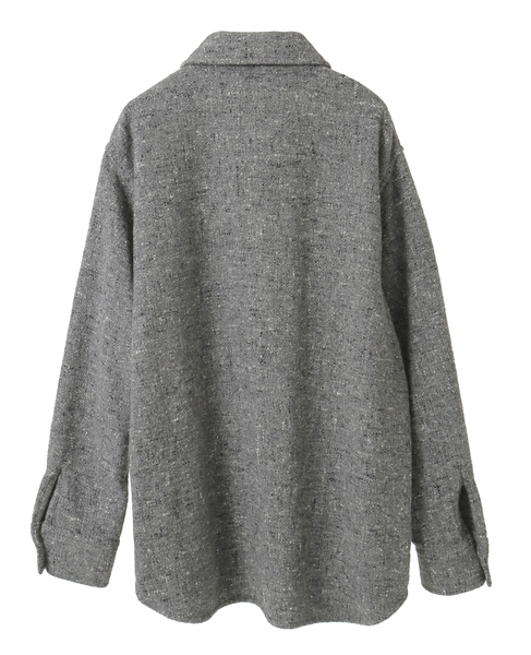 【AURALEE/オーラリー】HOMESPUN TWEED SHIRT BLOUSON 詳細画像 グレー 2