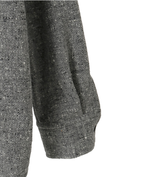 【AURALEE/オーラリー】HOMESPUN TWEED SHIRT BLOUSON 詳細画像 グレー 4