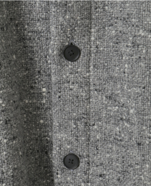 【AURALEE/オーラリー】HOMESPUN TWEED SHIRT BLOUSON 詳細画像 グレー 6