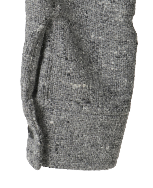 【AURALEE/オーラリー】HOMESPUN TWEED SHIRT BLOUSON 詳細画像 グレー 7