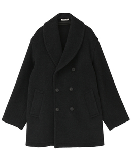【AURALEE/オーラリー】WOOL HERRINGBONE SHAWL COLLAR COAT