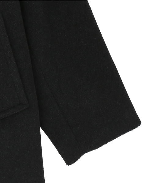 【AURALEE/オーラリー】WOOL HERRINGBONE SHAWL COLLAR COAT 詳細画像 チャコールグレー 4