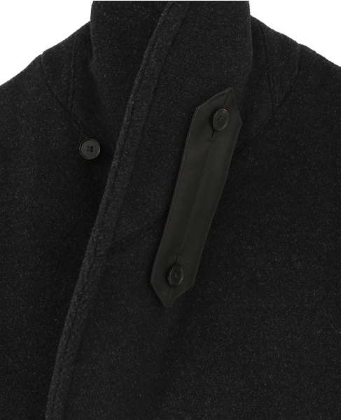 【AURALEE/オーラリー】WOOL HERRINGBONE SHAWL COLLAR COAT 詳細画像 チャコールグレー 6