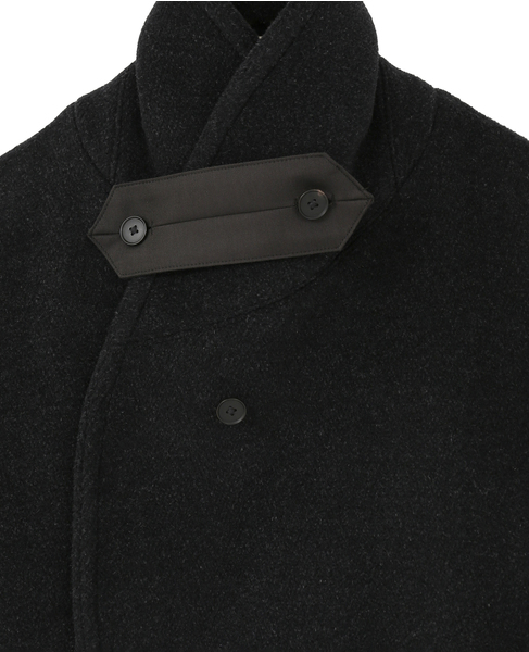 【AURALEE/オーラリー】WOOL HERRINGBONE SHAWL COLLAR COAT 詳細画像 チャコールグレー 7