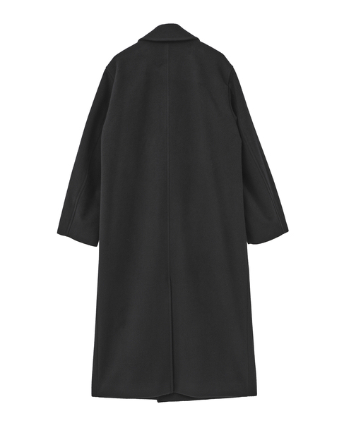 【AURALEE/オーラリー】SUPER FINE WOOL MOSSER DOUBLE-BREASTED COAT 詳細画像 ブラック 2