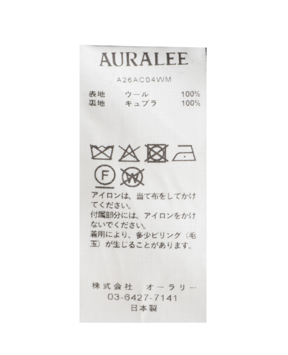 【AURALEE/オーラリー】SUPER FINE WOOL MOSSER DOUBLE-BREASTED COAT 詳細画像 ブラック 8