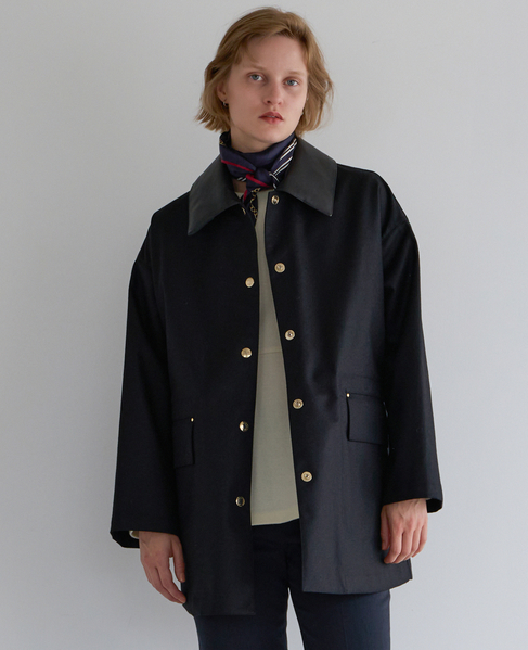 【MACKINTOSH/マッキントッシュ】ROSS w/D LEATHER-COL 詳細画像 ブラック 2