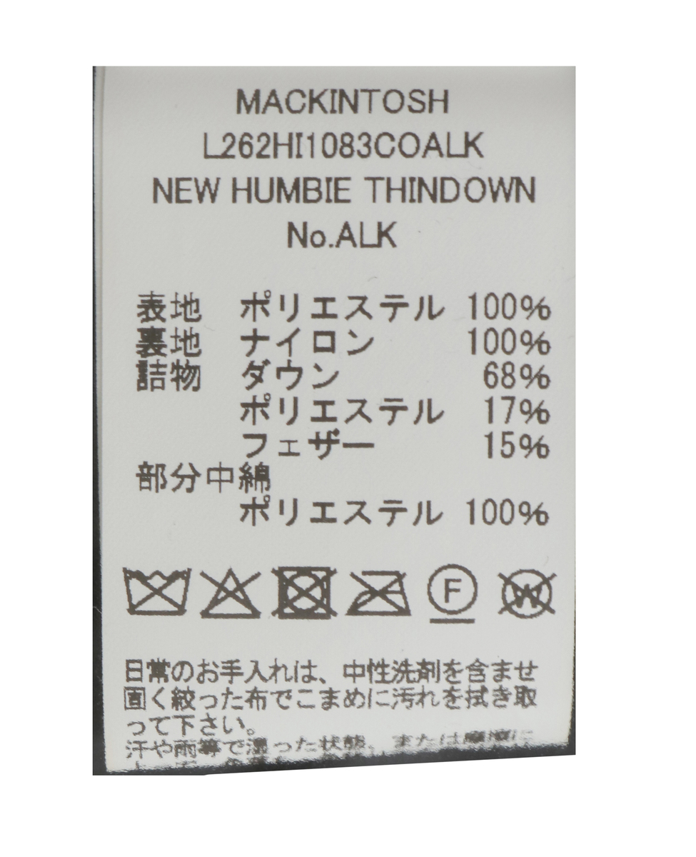【MACKINTOSH/マッキントッシュ】NEW HUMBIE THINDOWN 詳細画像 ブラック 7