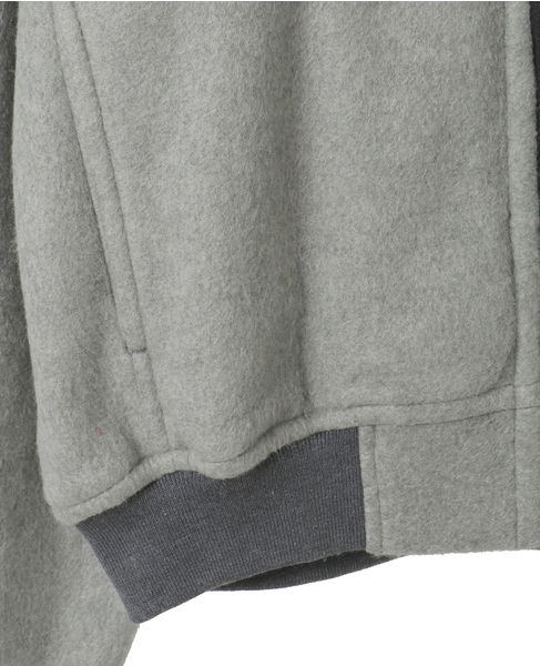 【AURALEE/オーラリー】PURE SILK COMFORT FLEECE ZIP BLOUSON 詳細画像 杢グレー 5