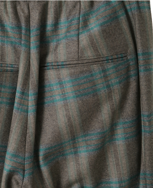 【AURALEE/オーラリー】WOOL FULLING FLANNEL DRAWSTRING PANTS 詳細画像 チェック 6