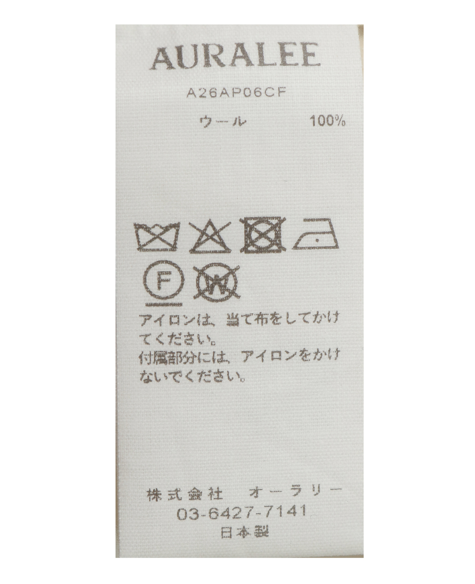 【AURALEE/オーラリー】WOOL FULLING FLANNEL DRAWSTRING PANTS 詳細画像 チェック 6