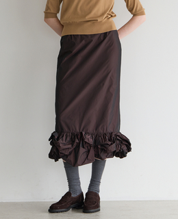 【MARGE /マージ 】Taffeta balloon hem skirt