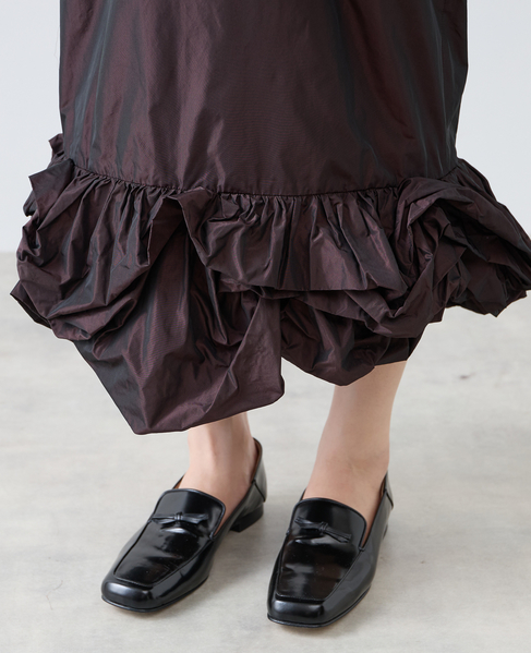 【MARGE /マージ 】Taffeta balloon hem skirt 詳細画像 ボルドー 11