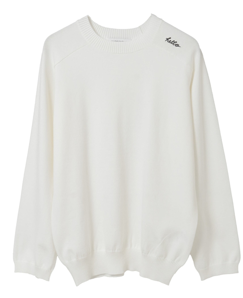 【MADISONBLUE/マディソンブルー】 HELLO CREW NECK PO 詳細画像 ホワイト 1