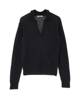 【AURALEE/オーラリー】BABY SURI ALPACA SHEER KNIT SKIPPER POLO
