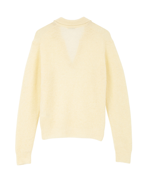 【AURALEE/オーラリー】BABY SURI ALPACA SHEER KNIT SKIPPER POLO 詳細画像 生成り 2