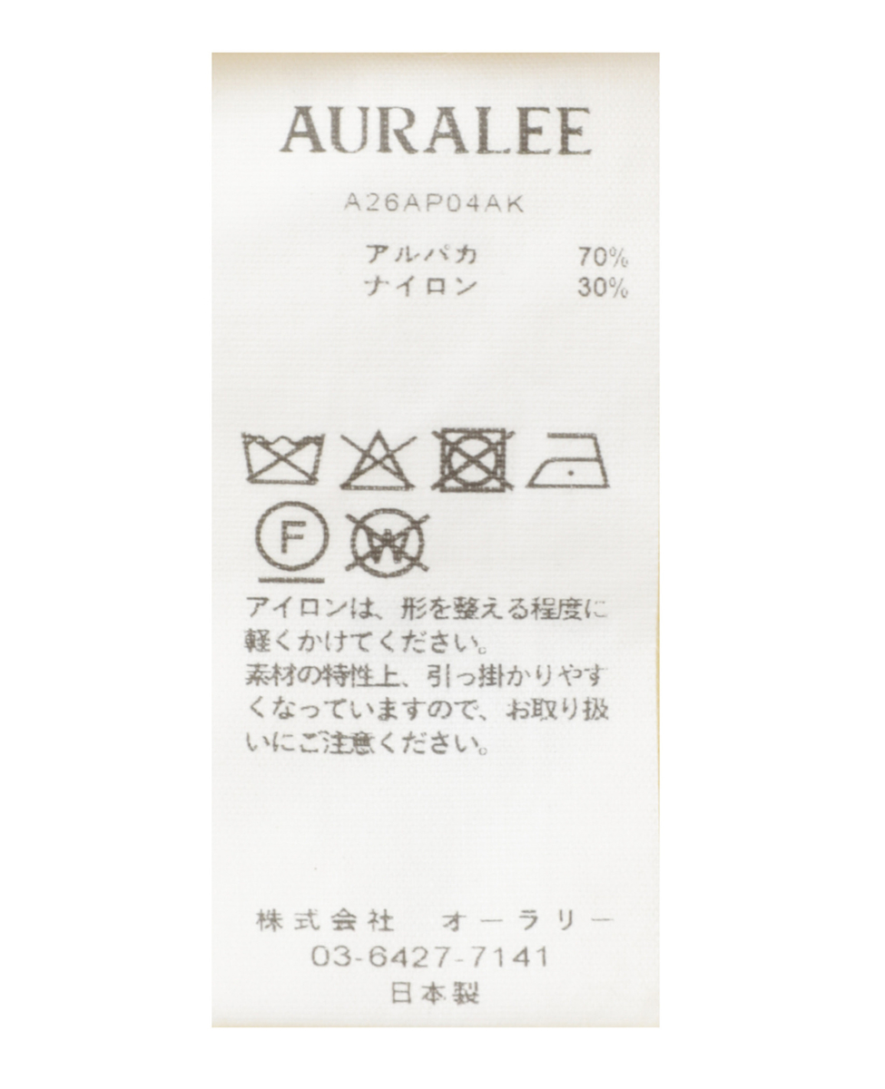 【AURALEE/オーラリー】BABY SURI ALPACA SHEER KNIT SKIPPER POLO 詳細画像 ネイビー 5
