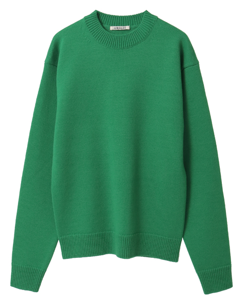 【AURALEE/オーラリー】SUPER FINE WOOL KNIT P/O 詳細画像 グリーン 1