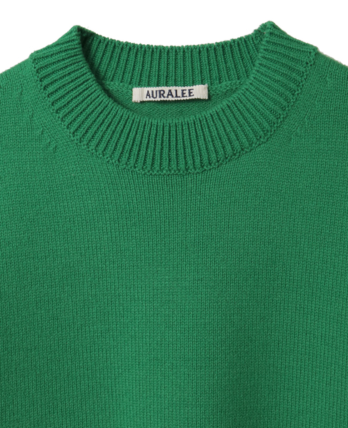 【AURALEE/オーラリー】SUPER FINE WOOL KNIT P/O 詳細画像 グリーン 3