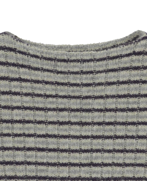 【AURALEE/オーラリー】SHETLAND WOOL CASHMERE RIB KNIT BOAT-NECK P/O 詳細画像 ストライプ 3