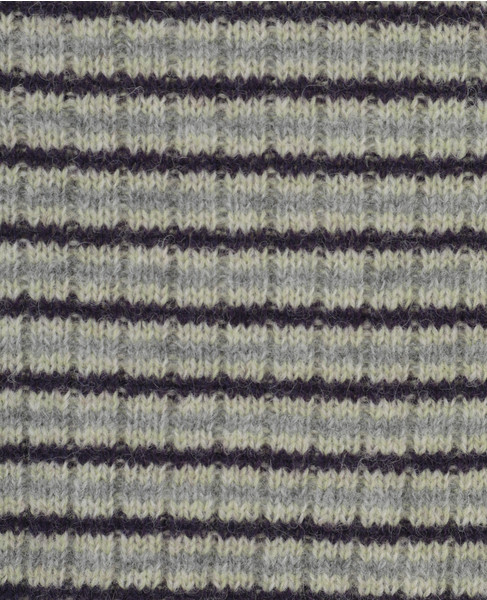 【AURALEE/オーラリー】SHETLAND WOOL CASHMERE RIB KNIT BOAT-NECK P/O 詳細画像 ストライプ 6